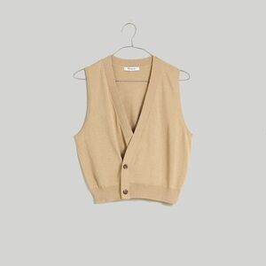 Madewell Tan Sleeveless Sweater Vest